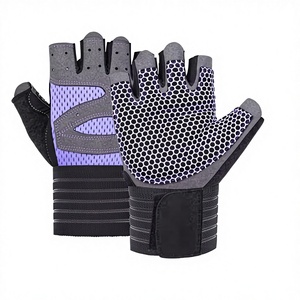 Guantes de Cuero para Levantamiento de Pesas, para Entrenamientos de Crossfit, Protección de Palmas, Diseño de Medio Dedo, Unisex, para Gimnasio y Fitness - Product Image 3