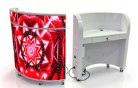Écran LED GOB P1.86 pour cabine de DJ, festivals de musique, écran couleur pour comptoir d'accueil