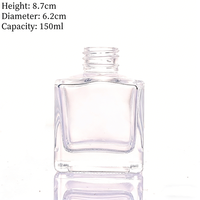 Bouteilles diffuseurs carrées en verre professionnelles 50ml 100ml 150ml 200ml pour l'aromathérapie et les huiles essentielles