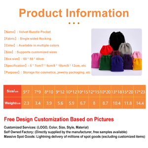 IDEA DE REGALO: Bolsa de Terciopelo Personalizada para Joyería, con Logotipo Bordado, Bolsa de Terciopelo de Lujo para Joyería, Regalo Promocional, Bolsa de Almacenamiento con Cordón - Product Image 4