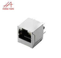 Connecteur Ethernet RJ45 RJ11 6P6C Prise modulaire à port unique Connecteur RJ45 pour circuit imprimé