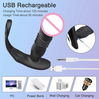 Vente en gros de plug anal en silicone, télécommande, vibration, électrochoc, 100% étanche, stimulateur anal masculin