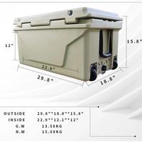 Glacière à roulettes 36L avec logo personnalisé, réfrigérateur portable d'extérieur en PE de qualité alimentaire pour les voyages en voiture