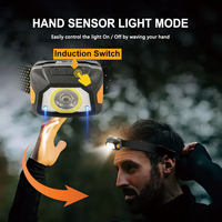 Lampe frontale rechargeable à LED COB à lumière rouge étanche IP67, lampe torche pour la course à pied, la randonnée, le camping