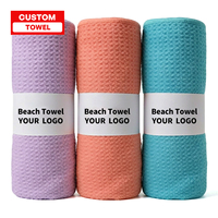 Serviette de plage Ujoy en microfibre absorbante, en plastique recyclé, pour la plage, la salle de sport, le fitness, le yoga, serviette de haute qualité