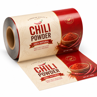 Rouleau de film d'emballage personnalisé pour poudre de piment, qualité alimentaire, PET PE laminé, haute barrière pour ensachage automatique