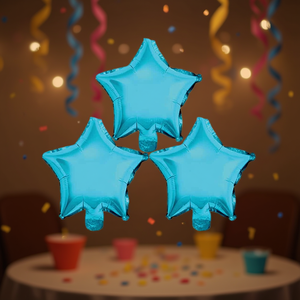 Globo de Estrella Metalizado Azul de 10 Pulgadas para Fiestas Infantiles, Decoración para Fiestas - Product Image 3