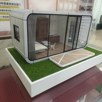 Junyaoding Design contemporain entièrement assemblé Bureau mobile en acier Préfabriqué Jardin Maison Réunion Pod Apple Cabane Maison Villas Magasins