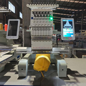 Échantillon commercial à tête unique Machine à broder à 12 aiguilles entièrement automatique <span class=keywords><strong>avec</strong></span> moteur pour usage domestique État neuf utilisé - Product Image 1