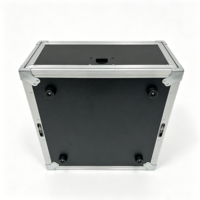 Boîtier de transport OEM 4U empilable pour montage en rack, avec 4 pieds en caoutchouc et rainures, pour amplificateur, avec portes coulissantes supérieures et verrous à emboîtement