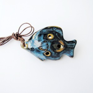 Flûte Ocarina en céramique en forme de poisson à 6 trous, clé Do, instrument de musique jouet, vente en gros directe usine - Product Image 3