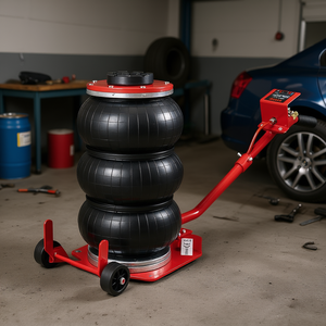 D0100H5376X Gato Neumático de Aire de 3 Toneladas, de Acero Rojo, Herramienta de Reparación para Garaje de Coches, Mango Largo, Elevación Rápida, 17.7 Pulgadas - Product Image 2