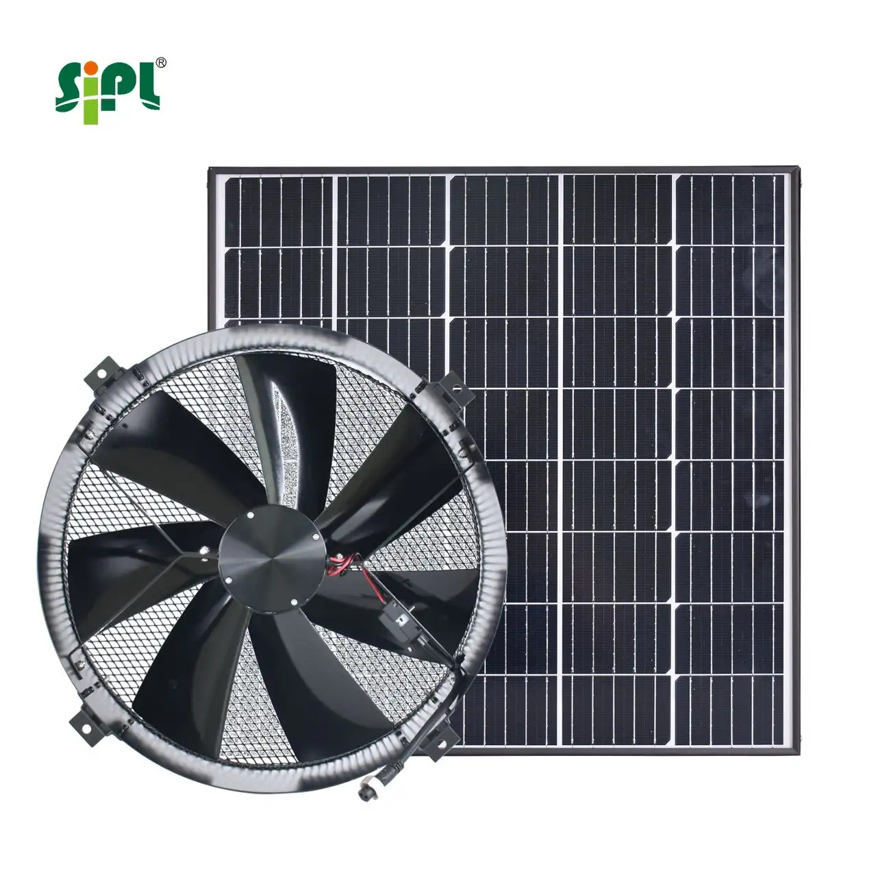 Horse barn air cooling ventilation exhaust fan commercial industrial stainless steel axial flow solar powered heat extractor fan