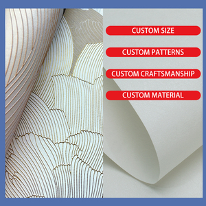 Elegante Carta da Parati Dorata con Rilievo Geometrico 3D Rivestimento Murale di Lusso per Design d'Interni Corridoi di Hotel Villa Soggiorno Parete d'Accento - Product Image 4