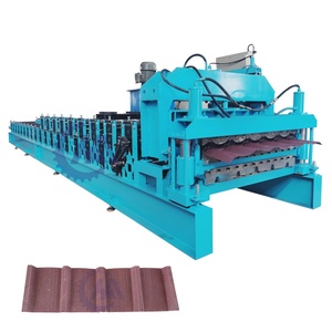 Automatic Trapezoidal and Glazed Roof <b>Sheet</b> Forming Machine with PLC Gearbox Engine - Product Image 4