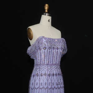 Jancember LSZ291 brillante Lila ocasión formal sirena vestidos de graduación vestidos - Product Image 4