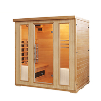 Ruang Sauna Uap Kayu Cedar yang Mewah dan Nyaman, Ukuran Kabin Sauna yang Dapat Disesuaikan untuk Relaksasi Pribadi dan Perawatan Tubuh di Rumah
