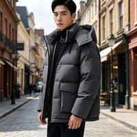Manteau Doudoune Homme Haut de Gamme Chasse Varsity Sport Extérieur Biker Parka Hiver Chaud Fermeture Éclair Vêtement Ski Formel Blouson