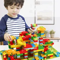 330 Stuks Bouwstenen Mini Marmeren Ras Run Bouwstenen Diy Trechter Glijbaan Constructor Gift Speelgoed Voor Kinderen Kids