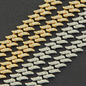 New Hot Selling Geometric Spliced <b>Tennis</b> <b>Chain</b> Necklace Alloy Gold Silver Plated Hiphop Style Men's Necklaces Trendy Jewelry - Product Image 2