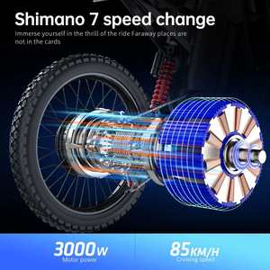 Motocyclettes de course 60V 2000W avec vitesse de 61 à 80 km/h, cadre en acier, batterie au lithium - Product Image 4