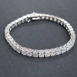 Браслет в стиле хип-хоп с муассанитом, сертификат GRA, 2.8 карата, VVS, с эффектом «ледяного» бриллианта, кубинское плетение - Product Image 3