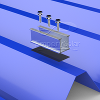 Système de fixation pour panneaux solaires commerciaux AL6005-T5 SUS 304 – Serre-câbles de fixation pour toiture métallique pour une installation facile – Garantie 15 ans