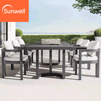 Vente de gros Mobilier d'extérieur pour le jardin Ensemble table à manger et chaises
