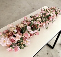 Chemin de table en soie artificielle à effet cascade, style élégant et romantique, Xin Han Rong, livraison rapide, décoration de mariage, 200 cm