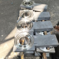 Support de roulement robuste en acier moulé avec alésage usiné et trou de graissage pour engins de construction