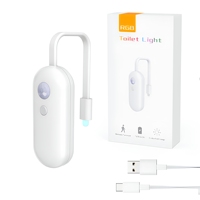 Mini lampe de nuit LED rechargeable 5V étanche avec capteur de mouvement pour toilettes intelligentes, salle de bain et usage domestique