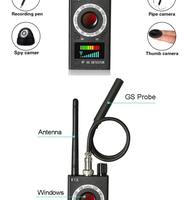Caméra sans fil K18 Détecteur d'appareil anti-espion Audio GPS Anti-espion Bug GSM Détecteur RF
