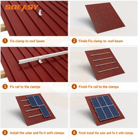 Support de fixation en L en aluminium pour panneaux solaires photovoltaïques, adapté aux toitures en tôle