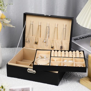 Boîte de rangement de bijoux en gros pour la maison avec serrure, pour colliers, bracelets, bagues et boucles d'oreilles - Product Image 2