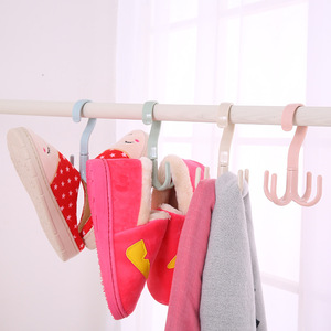 Multi Functional Rotating Four Claw <b>Hook</b> For Bags Scarves Wardrobe Storage Light Pink Light Blue Light Green Beige PS Material - Product Image 2