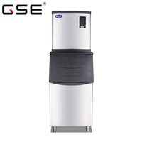 700kg/24H faisant la machine à glace industrielle d'acier inoxydable de coquille fendue de machine à glaçons entièrement automatique de forme de cube