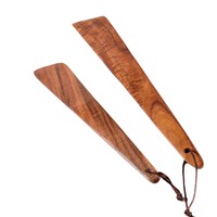 Spatule en bois massif avec corde de suspension, spatule en bois naturel, compatible avec les poêles antiadhésives, pour la cuisson et la pâtisserie, grattoir plat, ustensile de cuisine