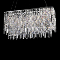 Rectangle Cristal Lustre Moderne Plafonnier Maison Lustres Restaurant De Luxe