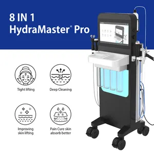 HydraMaster 8 en 1 spa oxígeno Jet Peel oxígeno máquina facial Domo hiperbárico O2 rejuvenecimiento de la piel hidro oxígeno máquina facial