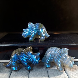 Naturale Labradorite pietra grezza intagliata blu unicorno dinosauro per la meditazione domestica ornamento <span class=keywords><strong>di</strong></span> cristallo decorativo - Product Image 4