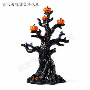Artesanía en Resina - Decoración de Halloween (Árbol de Calabazas/<span class=keywords><strong>Fantasma</strong></span>/Gato Bruja) Estatuilla Personalizada para el Hogar, Fiesta, Adorno Espeluznante - Product Image 2