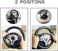 Volant de Course Sportif à 900 Degrés pour Jeux Vidéo, Simulateur de Course Compatible PC, PS3, PS4, Xbox One, Xbox 360, NS Switch et Android
