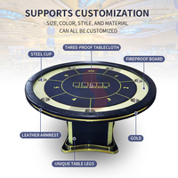 Table de poker de luxe moderne personnalisée YS pour Texas Hold'em, table de jeu de casino écologique