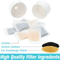 2 x Filtres à charbon actif de remplacement pour fontaine à eau pour chat, filtre pour fontaine à eau pour chat ELS PET 2,5 L, distributeur d'eau automatique pour animaux de compagnie