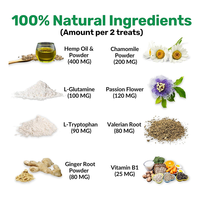 Complément alimentaire apaisant pour animaux de compagnie OEM avec huile de graines d'huile d'argan et camomille pour soulager l'anxiété, la peur et le stress chez les chiens – Friandises à mâcher molles