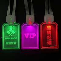 Cordón con Luz LED RGB Personalizado con Logotipo y Nombre de Marca, Porta Identificación Acrílico, para Regalos Promocionales Navideños