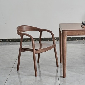 Sedia Moderna in Legno Massello, Sedia da Ufficio e Relax, Materiale PU Colorato Opzionale, <span class=keywords><strong>Sedie</strong></span> per Sala da Pranzo, <span class=keywords><strong>Cucina</strong></span>, Soggiorno e Camera da Letto - Product Image 3