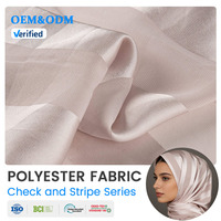 Tissu en satin de polyester A1, livraison rapide, à carreaux, rayé, jacquard, respirant, léger, pour foulards et vêtements décontractés quotidiens pour femmes