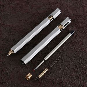 0.5mm Ballpoint <b>Pen</b> Newly Designed Hexagonal Stainless Steel <b>Pen</b> Body High Quality Enterprise Customized LOGO Business Gifts - Product Image 5