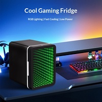 Lampu Terowongan 4L, Kulkas Mini Kompetisi Listrik, Lampu Atmosfer, Pendingin Semikonduktor Portabel Desktop, USB AC Schnitzer